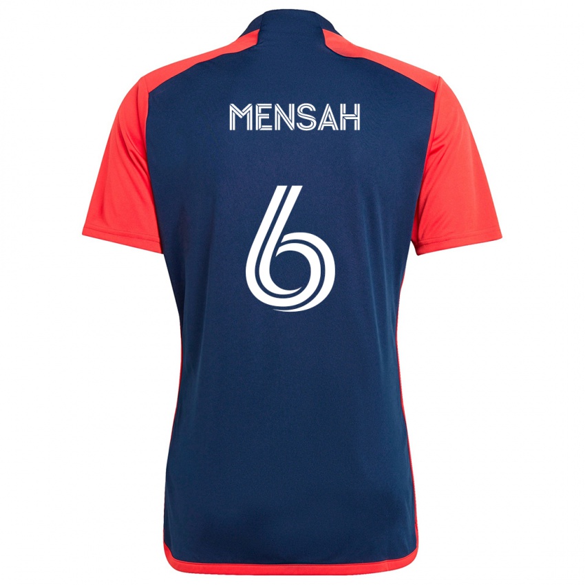 Niño Camiseta Jonathan Mensah #6 Azul Rojo 1ª Equipación 2024/25 La Camisa Perú