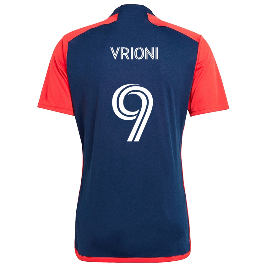 Niño Camiseta Giacomo Vrioni #9 Azul Rojo 1ª Equipación 2024/25 La Camisa Perú