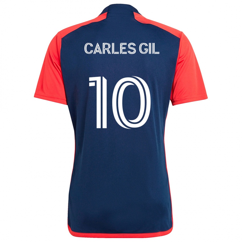 Niño Camiseta Carles Gil #10 Azul Rojo 1ª Equipación 2024/25 La Camisa Perú