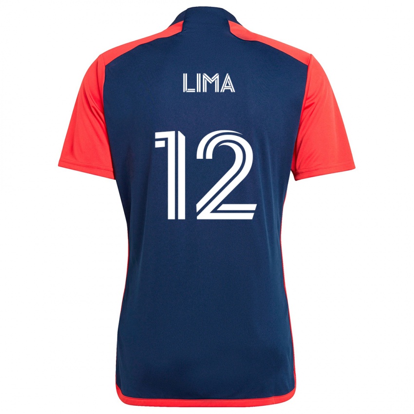 Niño Camiseta Nick Lima #12 Azul Rojo 1ª Equipación 2024/25 La Camisa Perú