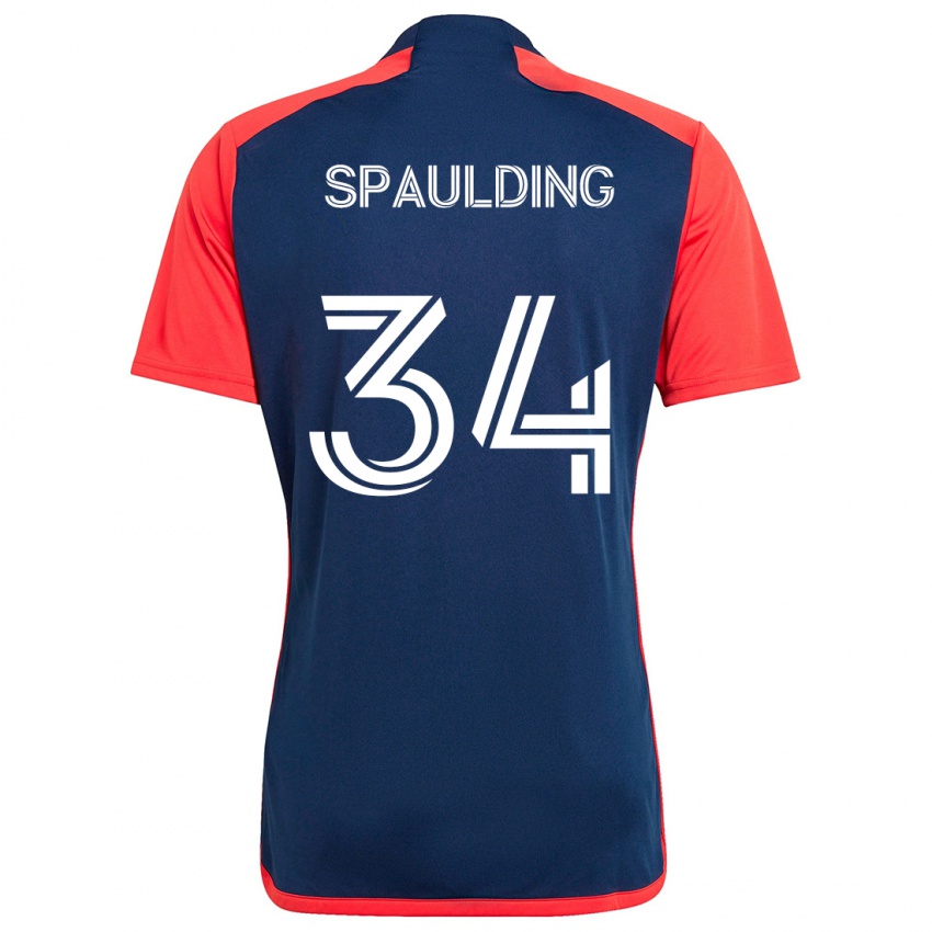 Niño Camiseta Ryan Spaulding #34 Azul Rojo 1ª Equipación 2024/25 La Camisa Perú