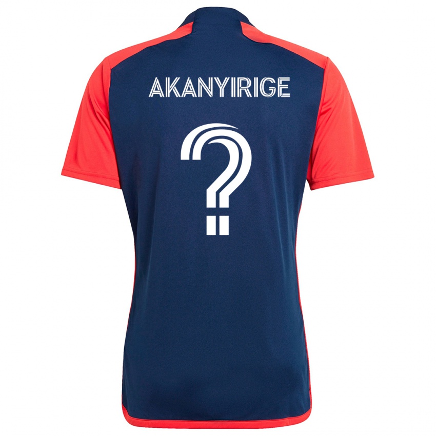 Niño Camiseta Jacob Akanyirige #0 Azul Rojo 1ª Equipación 2024/25 La Camisa Perú