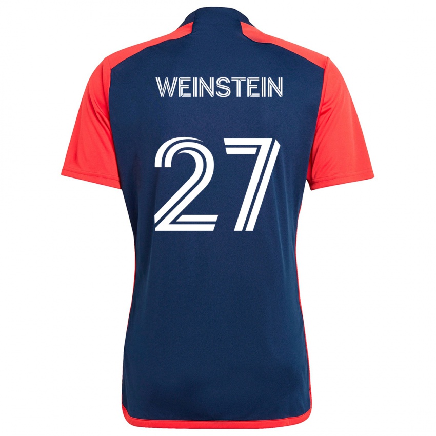 Niño Camiseta Max Weinstein #27 Azul Rojo 1ª Equipación 2024/25 La Camisa Perú