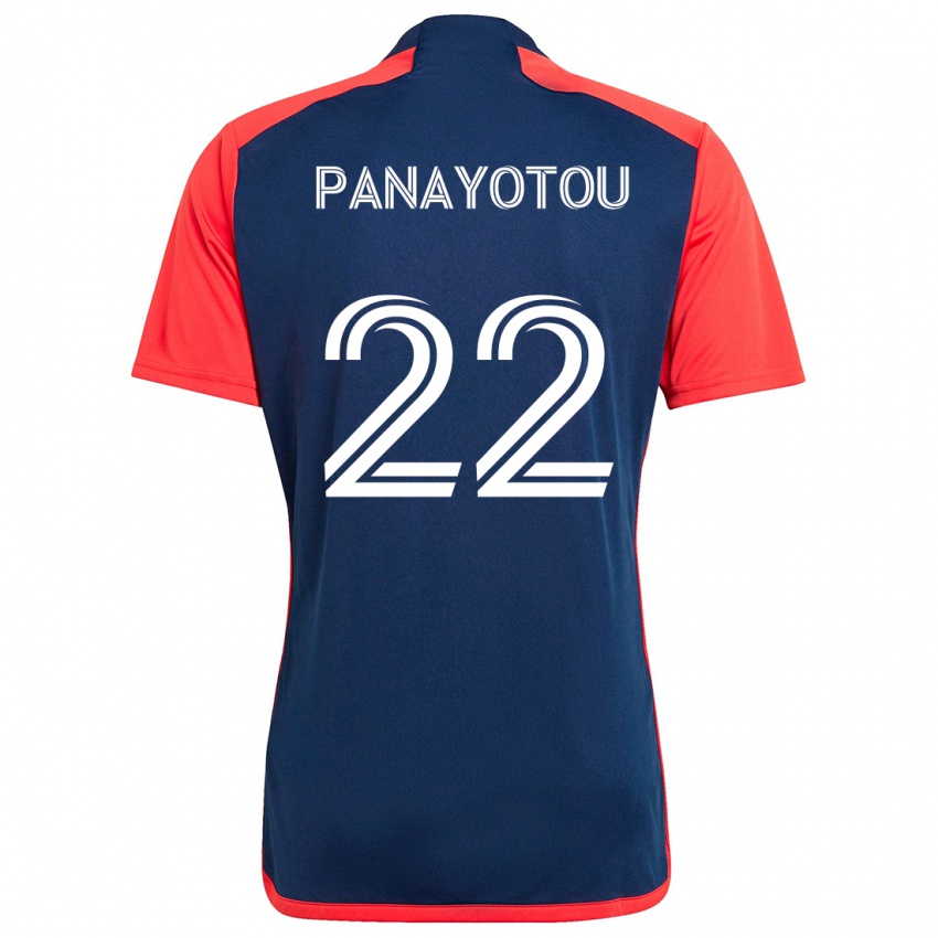 Niño Camiseta Jack Panayotou #22 Azul Rojo 1ª Equipación 2024/25 La Camisa Perú