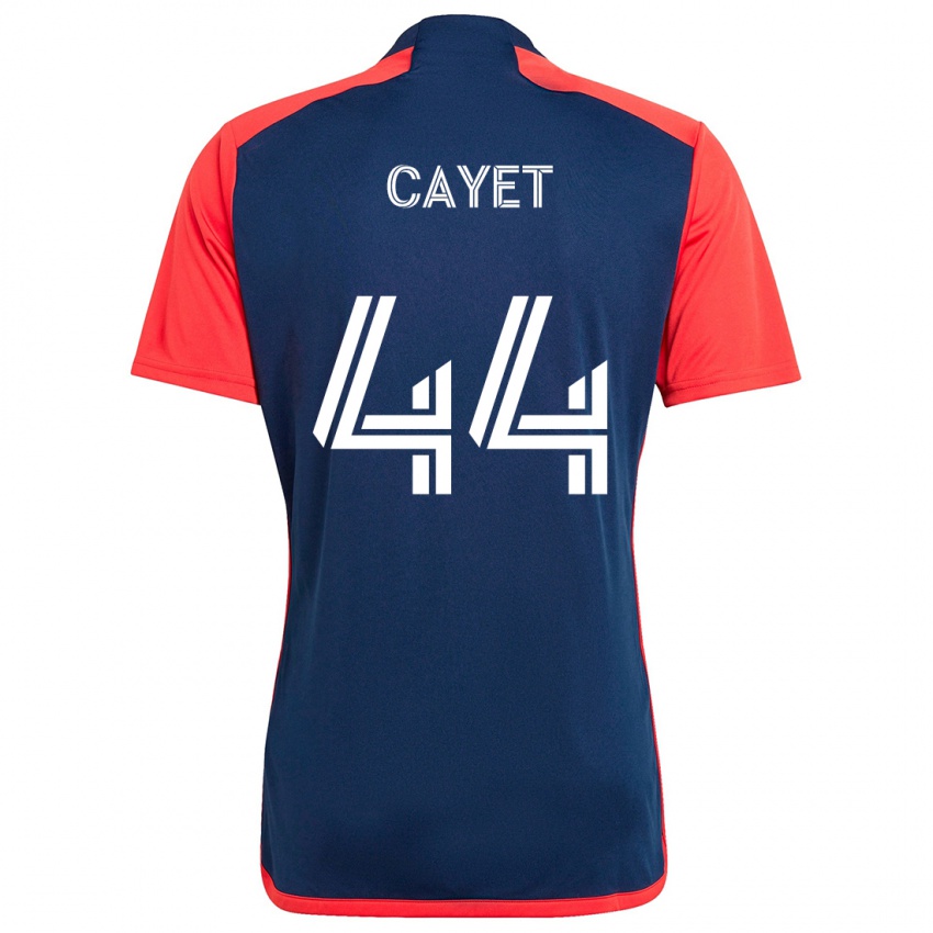 Niño Camiseta Pierre Cayet #44 Azul Rojo 1ª Equipación 2024/25 La Camisa Perú