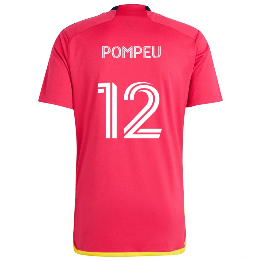 Niño Camiseta Célio Pompeu #12 Rojo Azul 1ª Equipación 2024/25 La Camisa Perú