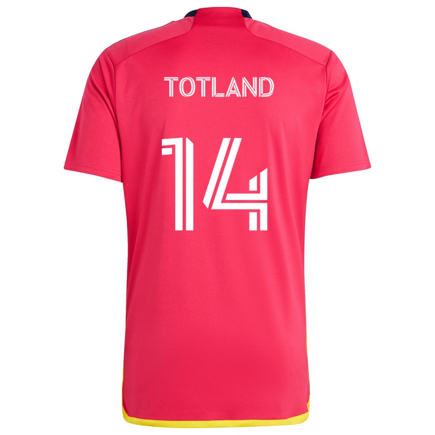 Niño Camiseta Tomas Totland #14 Rojo Azul 1ª Equipación 2024/25 La Camisa Perú