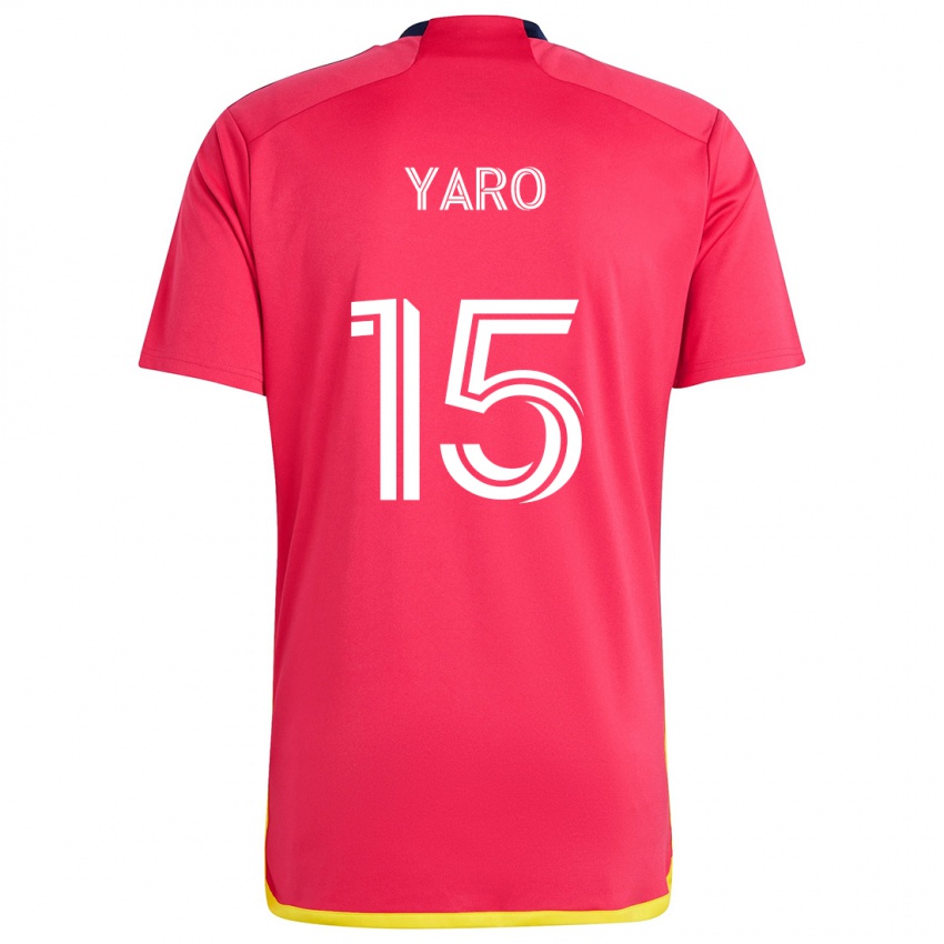 Niño Camiseta Joshua Yaro #15 Rojo Azul 1ª Equipación 2024/25 La Camisa Perú