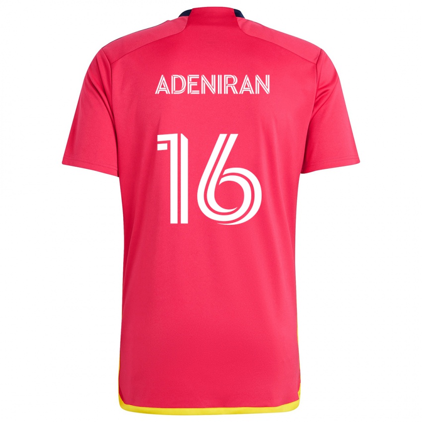 Niño Camiseta Samuel Adeniran #16 Rojo Azul 1ª Equipación 2024/25 La Camisa Perú