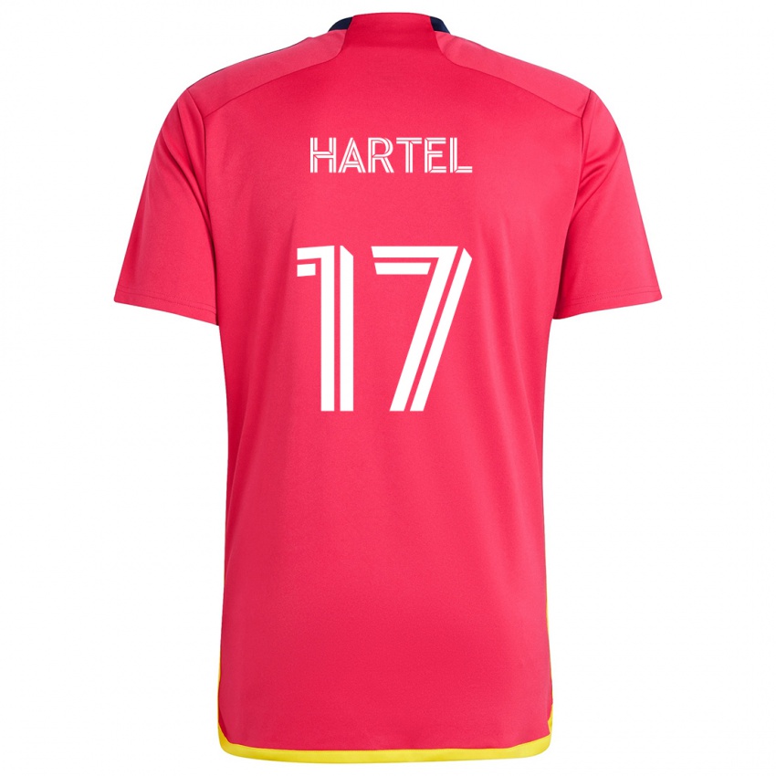 Niño Camiseta Marcel Hartel #17 Rojo Azul 1ª Equipación 2024/25 La Camisa Perú