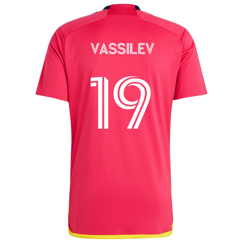 Niño Camiseta Indiana Vassilev #19 Rojo Azul 1ª Equipación 2024/25 La Camisa Perú