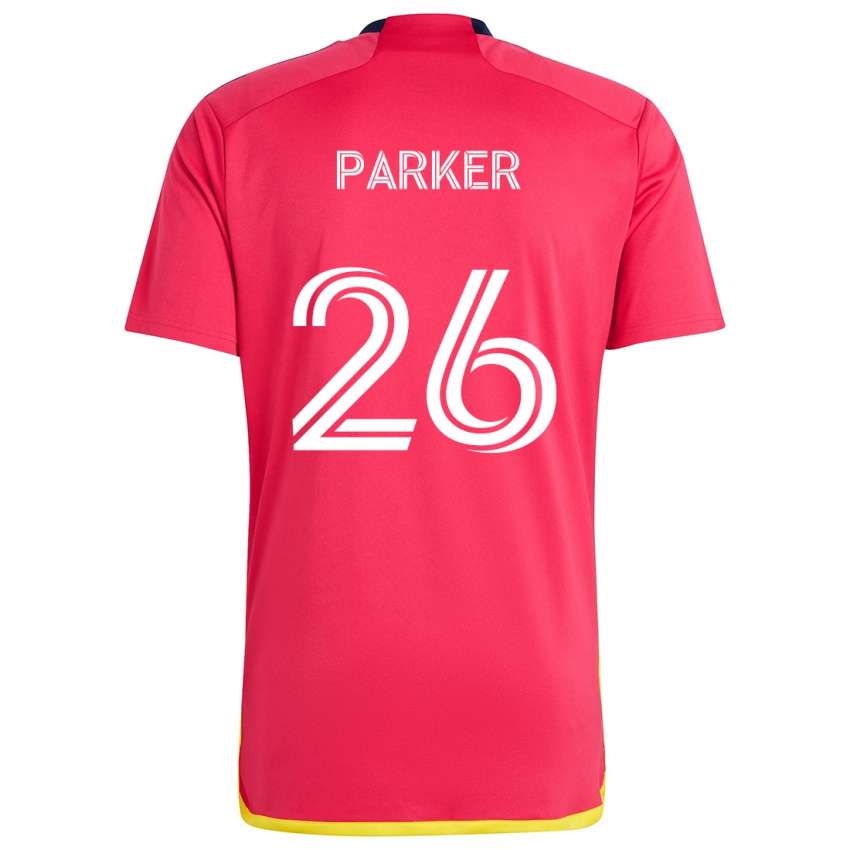 Niño Camiseta Tim Parker #26 Rojo Azul 1ª Equipación 2024/25 La Camisa Perú