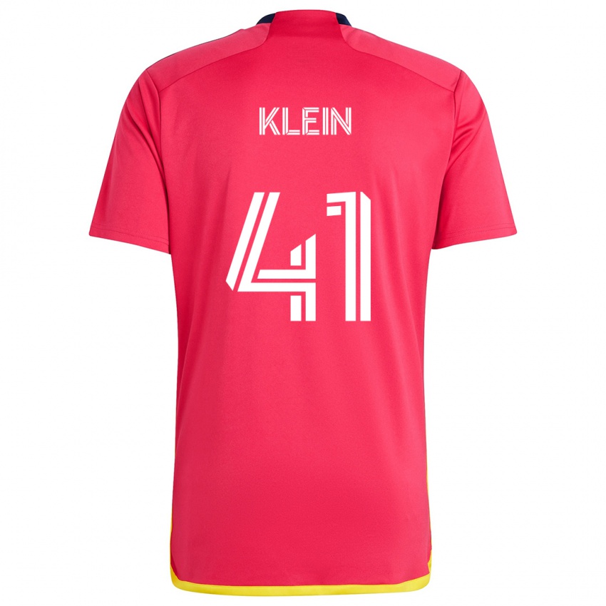 Niño Camiseta Johnny Klein #41 Rojo Azul 1ª Equipación 2024/25 La Camisa Perú