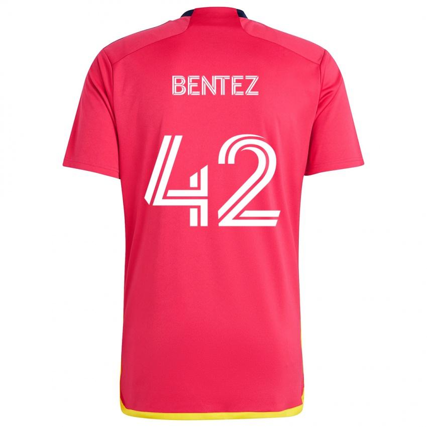 Niño Camiseta Óscar Benítez #42 Rojo Azul 1ª Equipación 2024/25 La Camisa Perú