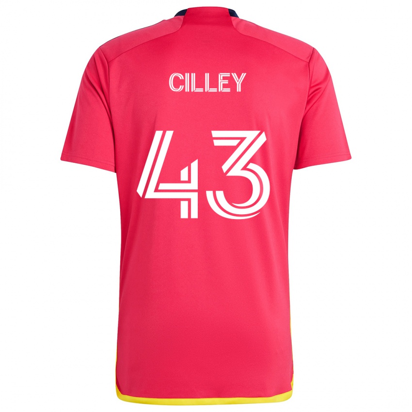 Niño Camiseta Cam Cilley #43 Rojo Azul 1ª Equipación 2024/25 La Camisa Perú