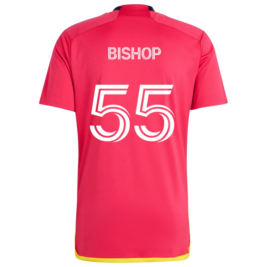 Niño Camiseta Nick Bishop #55 Rojo Azul 1ª Equipación 2024/25 La Camisa Perú