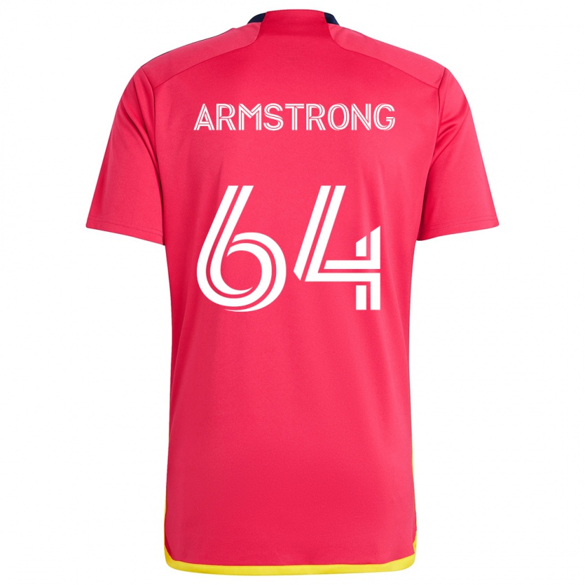 Niño Camiseta Dida Armstrong #64 Rojo Azul 1ª Equipación 2024/25 La Camisa Perú