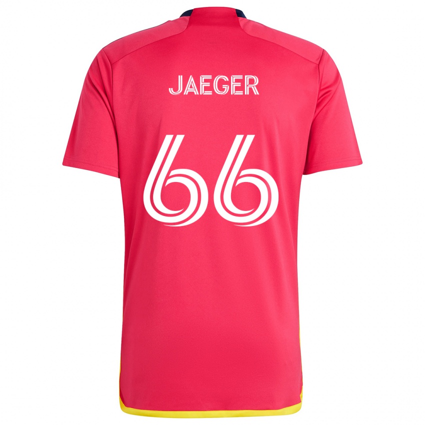 Niño Camiseta Kai Jaeger #66 Rojo Azul 1ª Equipación 2024/25 La Camisa Perú