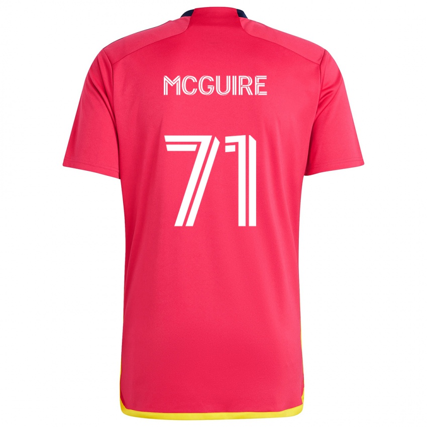 Niño Camiseta Nolan Mcguire #71 Rojo Azul 1ª Equipación 2024/25 La Camisa Perú