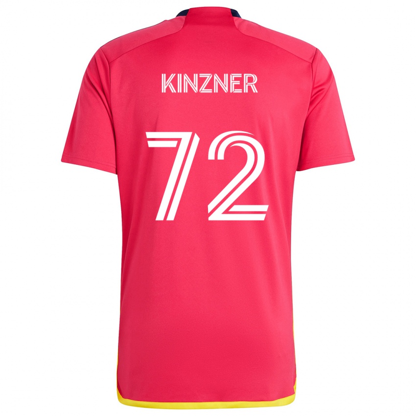 Niño Camiseta Eric Kinzner #72 Rojo Azul 1ª Equipación 2024/25 La Camisa Perú