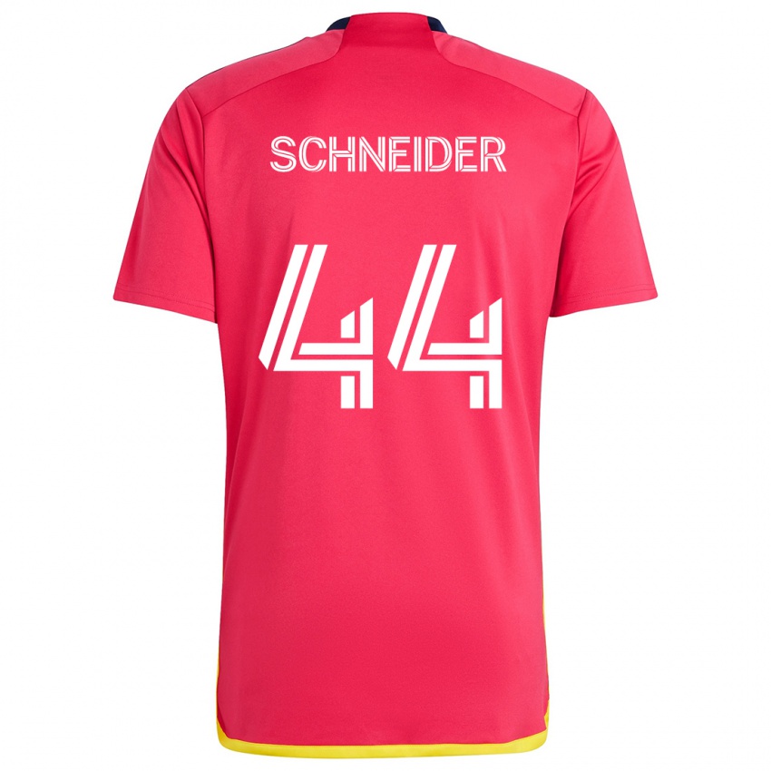 Niño Camiseta Max Schneider #44 Rojo Azul 1ª Equipación 2024/25 La Camisa Perú