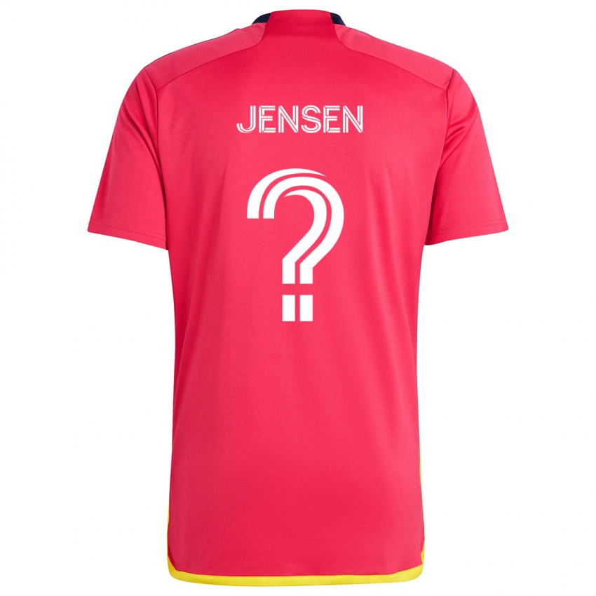 Niño Camiseta Isak Jensen #0 Rojo Azul 1ª Equipación 2024/25 La Camisa Perú