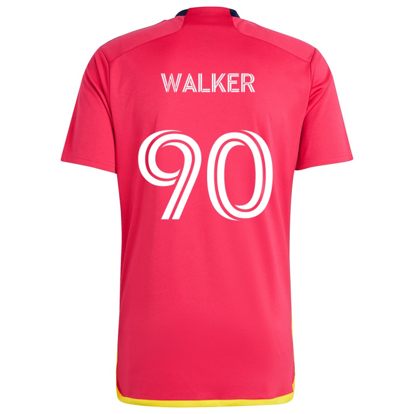 Niño Camiseta Eric Walker #90 Rojo Azul 1ª Equipación 2024/25 La Camisa Perú