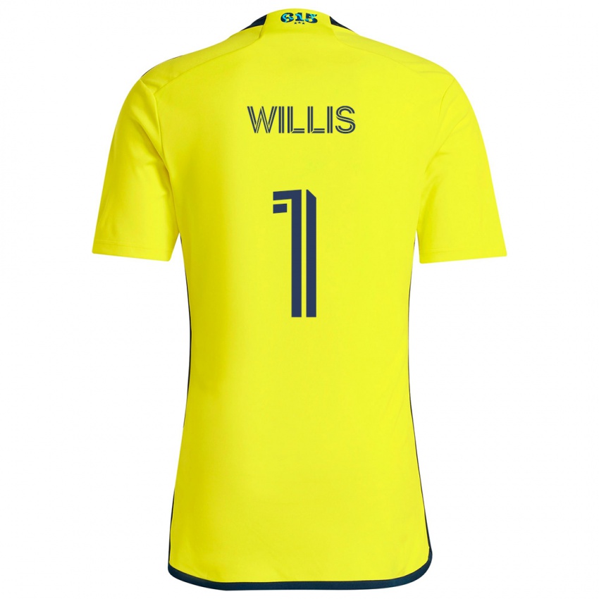 Niño Camiseta Joe Willis #1 Amarillo Azul 1ª Equipación 2024/25 La Camisa Perú