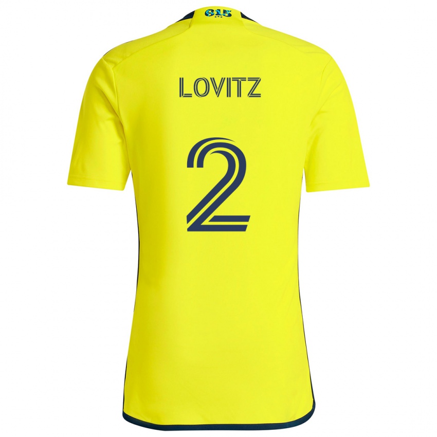 Niño Camiseta Daniel Lovitz #2 Amarillo Azul 1ª Equipación 2024/25 La Camisa Perú