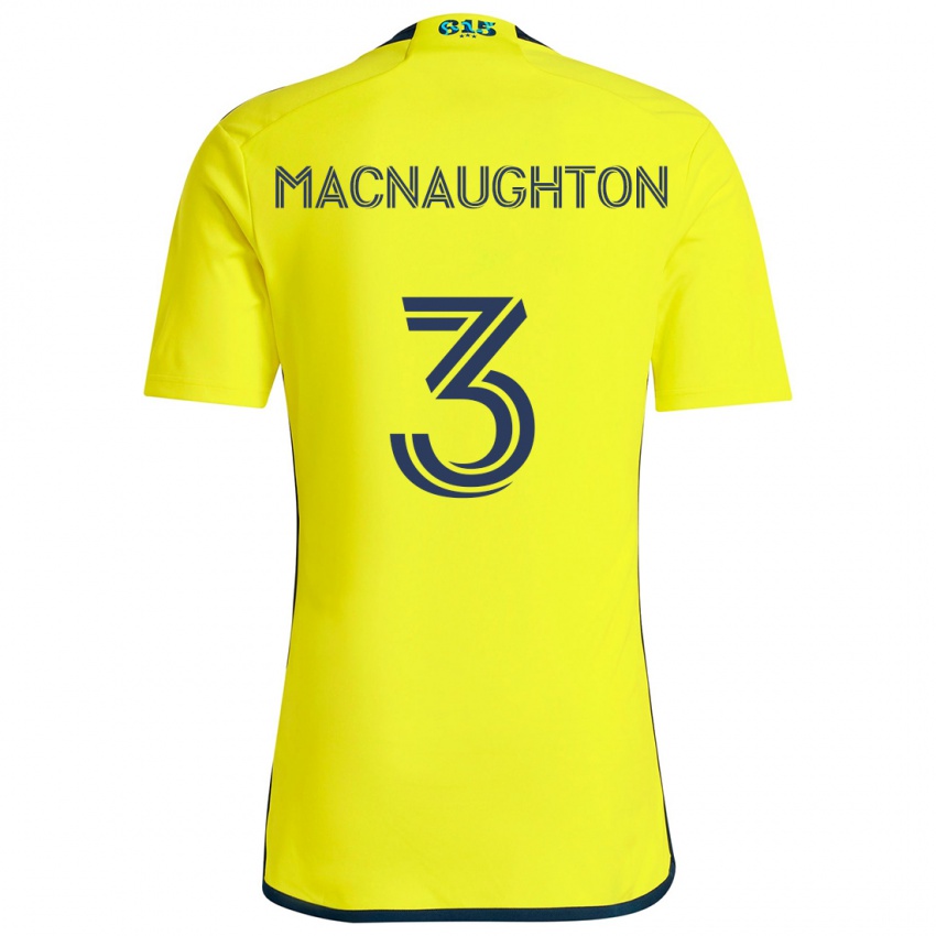 Niño Camiseta Lukas Macnaughton #3 Amarillo Azul 1ª Equipación 2024/25 La Camisa Perú