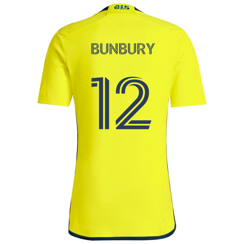 Niño Camiseta Teal Bunbury #12 Amarillo Azul 1ª Equipación 2024/25 La Camisa Perú