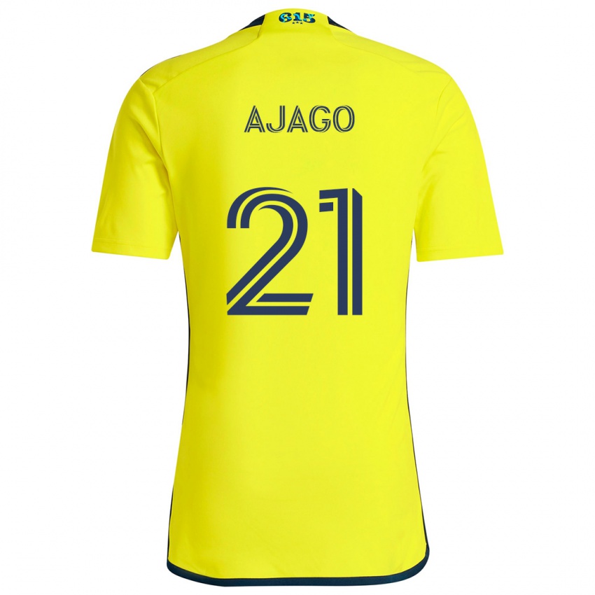 Niño Camiseta Forster Ajago #21 Amarillo Azul 1ª Equipación 2024/25 La Camisa Perú