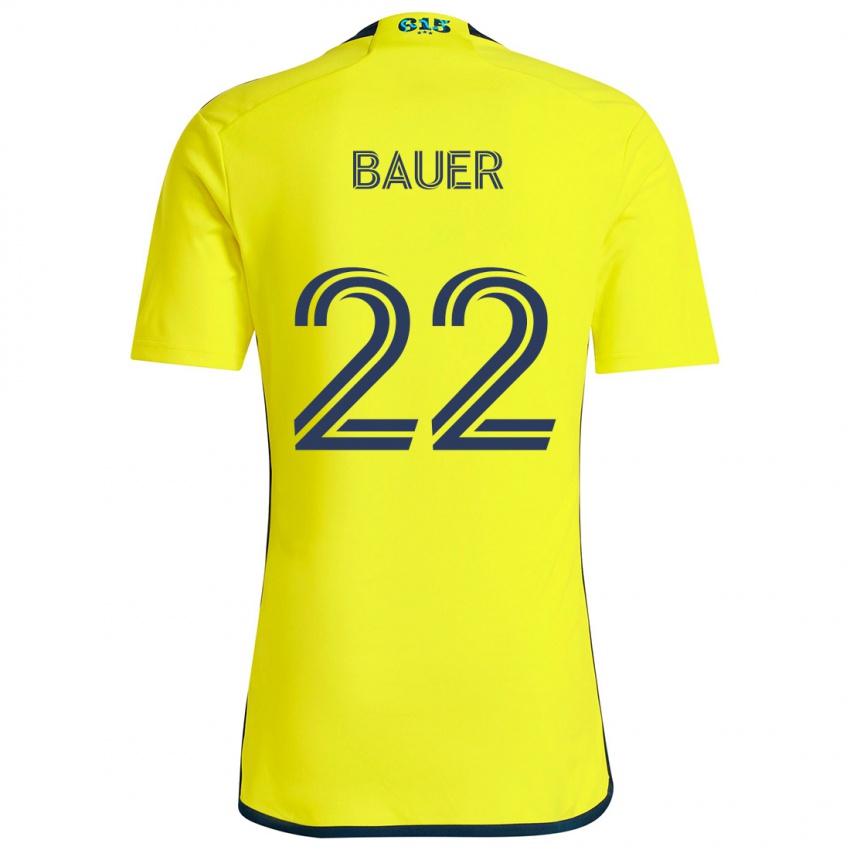 Niño Camiseta Josh Bauer #22 Amarillo Azul 1ª Equipación 2024/25 La Camisa Perú