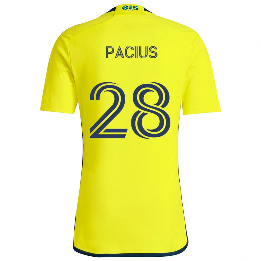 Niño Camiseta Woobens Pacius #28 Amarillo Azul 1ª Equipación 2024/25 La Camisa Perú