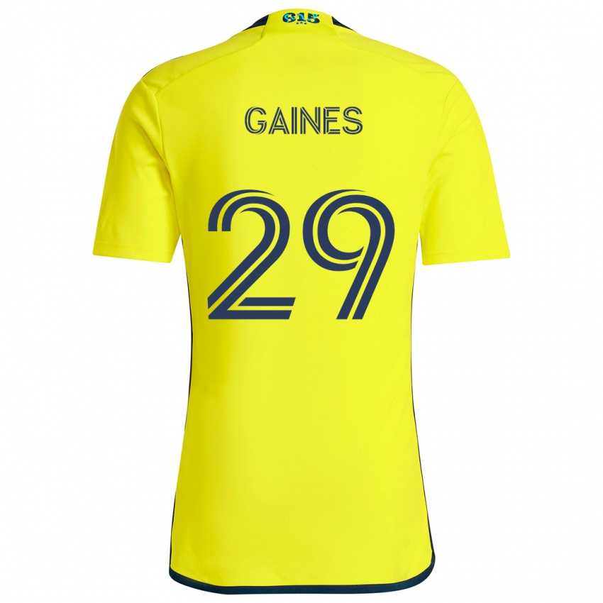 Niño Camiseta Julian Gaines #29 Amarillo Azul 1ª Equipación 2024/25 La Camisa Perú