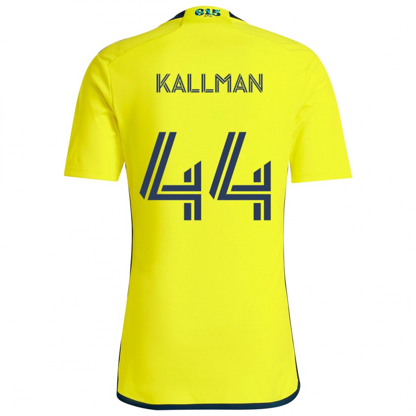 Niño Camiseta Brent Kallman #44 Amarillo Azul 1ª Equipación 2024/25 La Camisa Perú