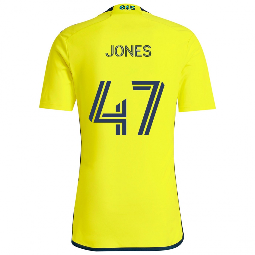 Niño Camiseta Isaiah Jones #47 Amarillo Azul 1ª Equipación 2024/25 La Camisa Perú