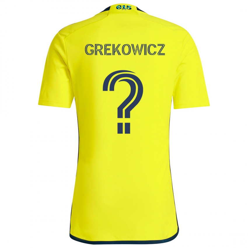 Niño Camiseta Jacob Grekowicz #0 Amarillo Azul 1ª Equipación 2024/25 La Camisa Perú