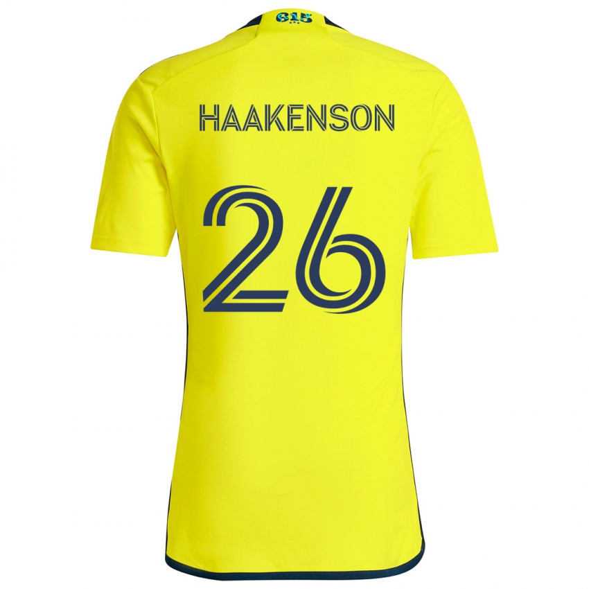 Niño Camiseta Luke Haakenson #26 Amarillo Azul 1ª Equipación 2024/25 La Camisa Perú