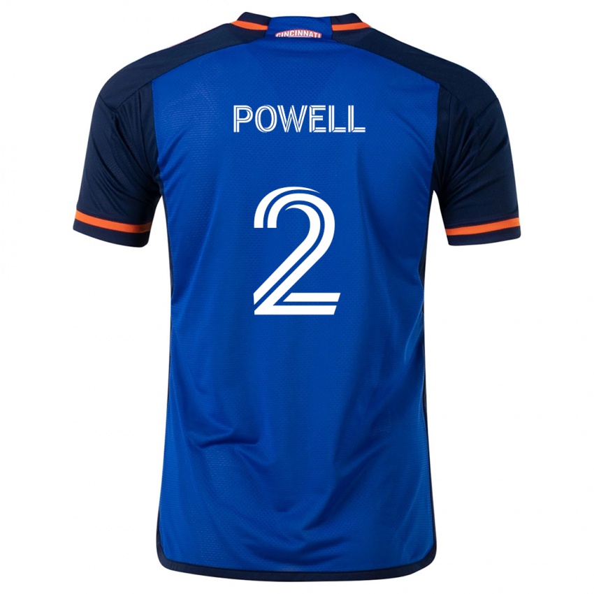 Niño Camiseta Alvas Powell #2 Azul Blanco 1ª Equipación 2024/25 La Camisa Perú