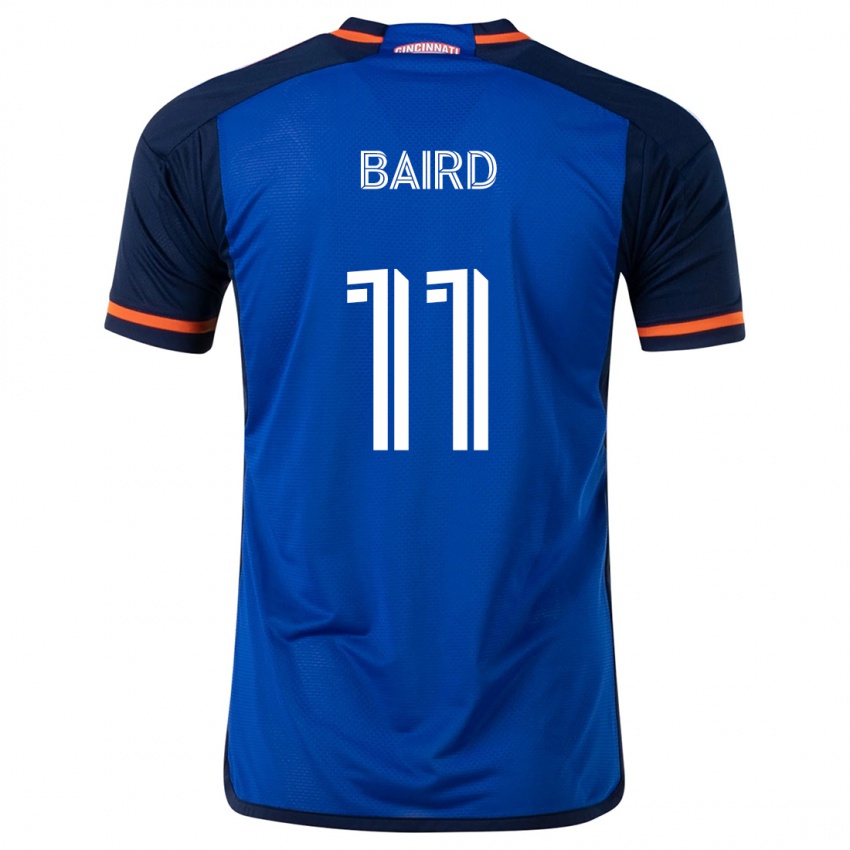 Niño Camiseta Corey Baird #11 Azul Blanco 1ª Equipación 2024/25 La Camisa Perú