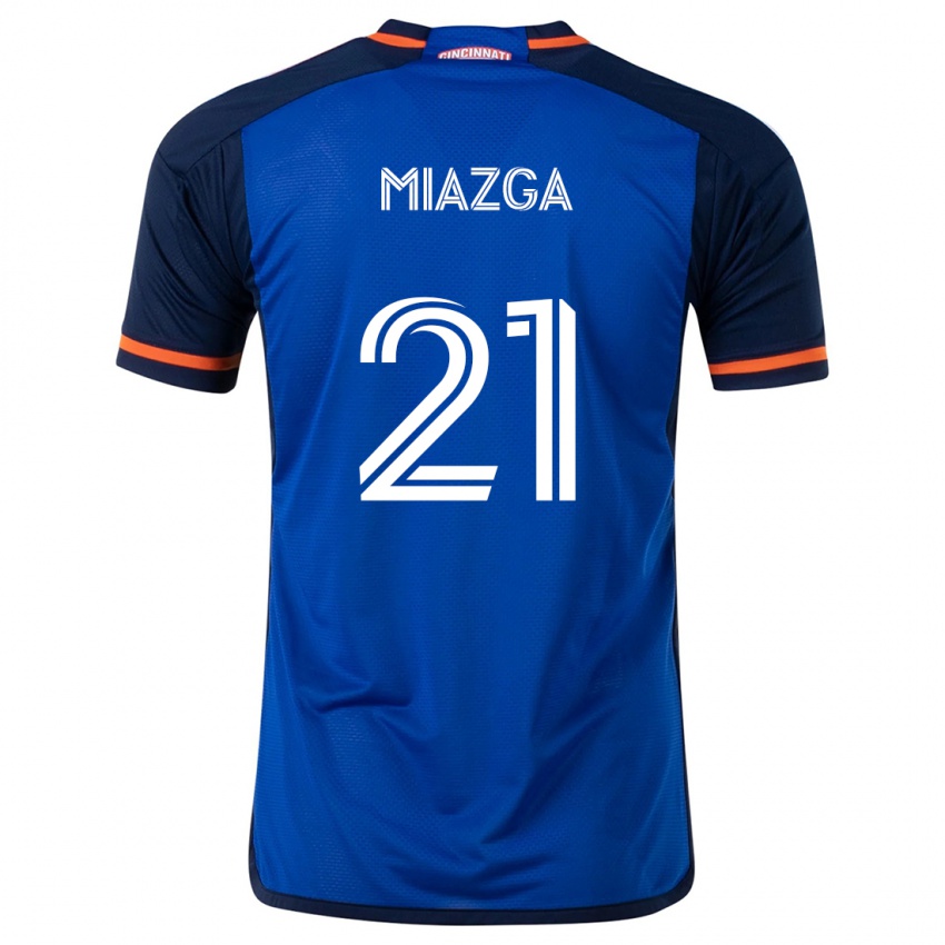 Niño Camiseta Matt Miazga #21 Azul Blanco 1ª Equipación 2024/25 La Camisa Perú