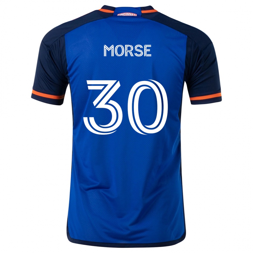 Niño Camiseta Hunter Morse #30 Azul Blanco 1ª Equipación 2024/25 La Camisa Perú