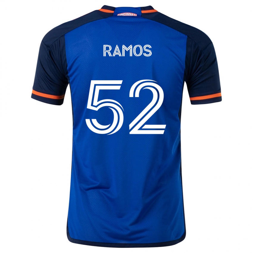 Niño Camiseta Yair Ramos #52 Azul Blanco 1ª Equipación 2024/25 La Camisa Perú