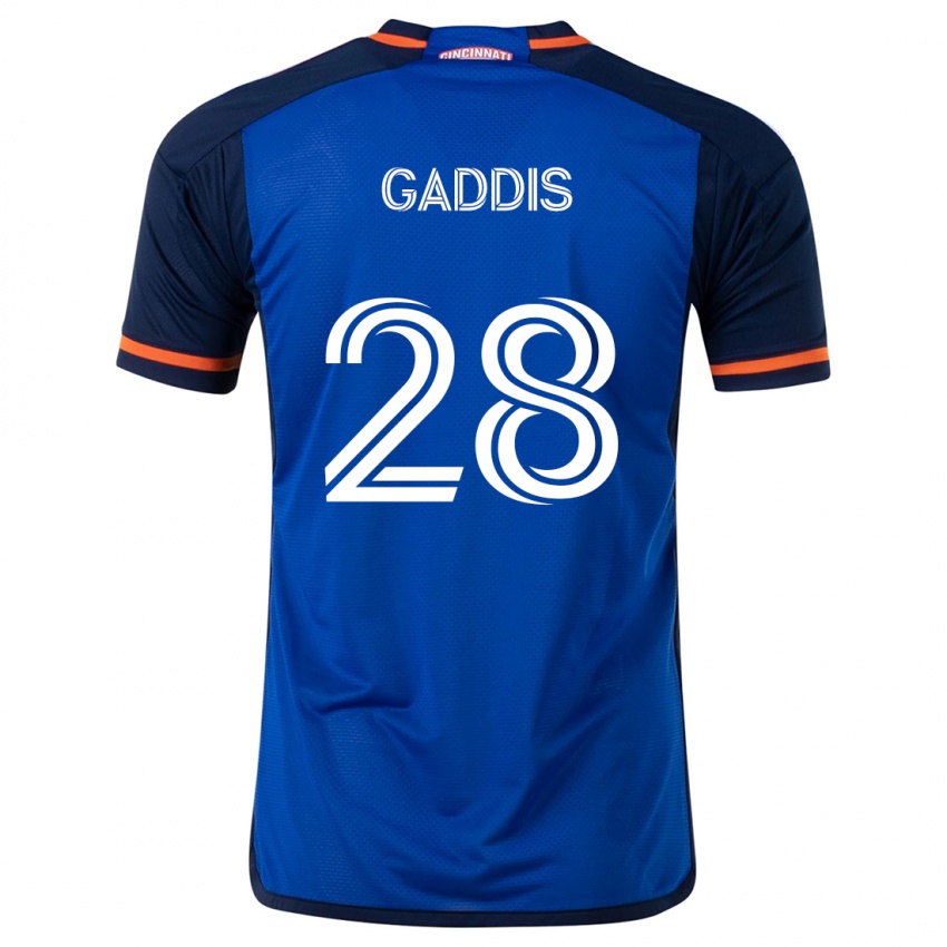 Niño Camiseta Raymon Gaddis #28 Azul Blanco 1ª Equipación 2024/25 La Camisa Perú