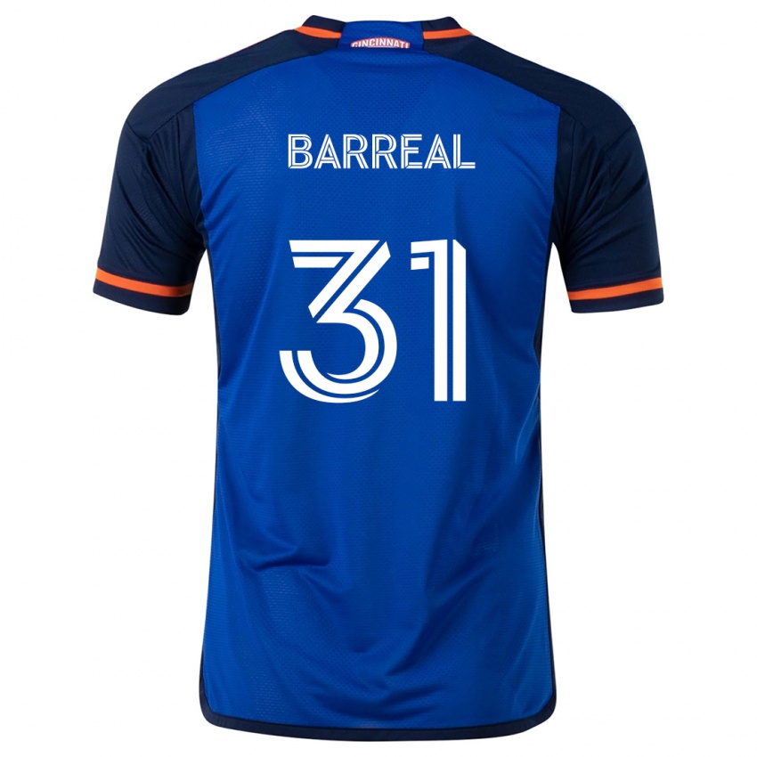 Niño Camiseta Álvaro Barreal #31 Azul Blanco 1ª Equipación 2024/25 La Camisa Perú