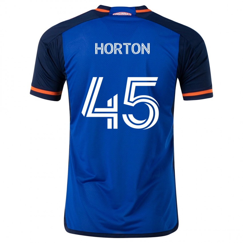 Niño Camiseta Philip Horton #45 Azul Blanco 1ª Equipación 2024/25 La Camisa Perú