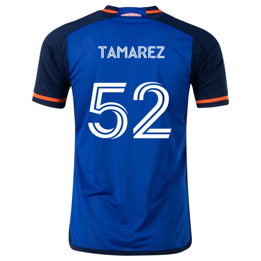 Niño Camiseta Lucas Tamarez #52 Azul Blanco 1ª Equipación 2024/25 La Camisa Perú