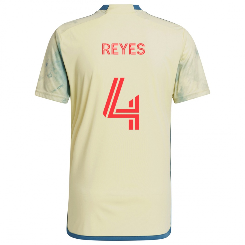 Niño Camiseta Andrés Reyes #4 Amarillo Rojo Azul 1ª Equipación 2024/25 La Camisa Perú