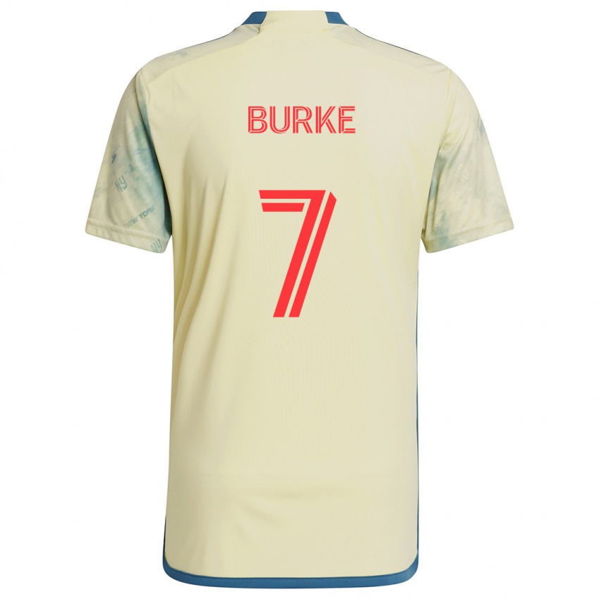 Niño Camiseta Cory Burke #7 Amarillo Rojo Azul 1ª Equipación 2024/25 La Camisa Perú